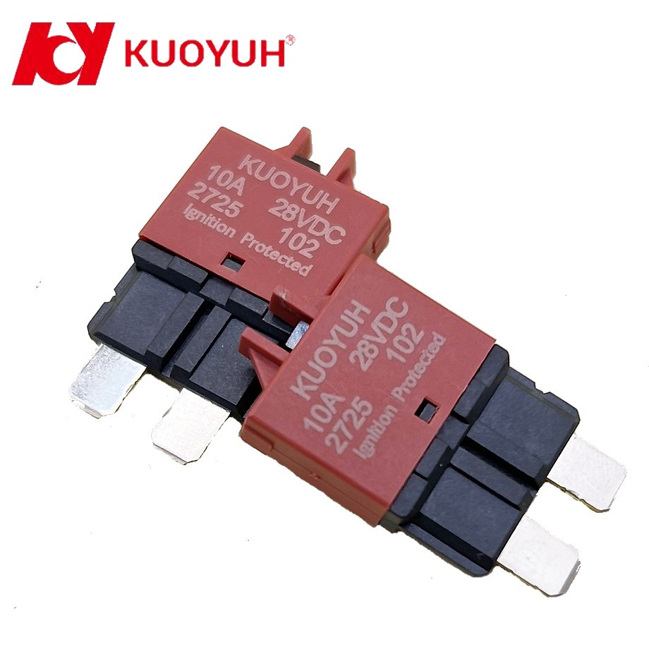 KUOYUH 102 Series 10A Automotive Blade Push Fuse Circuit Breaker
