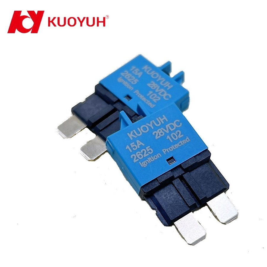 KUOYUH 102 Series 15A Blade Push Fuse Circuit Breaker