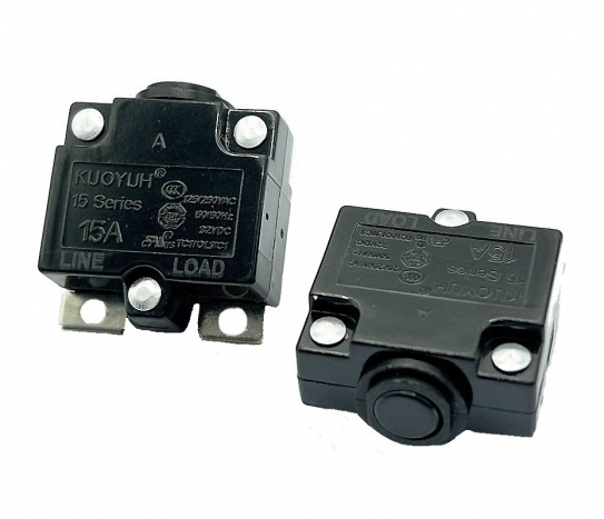 15 Series 15A Push-To-Reset Circuit Breaker