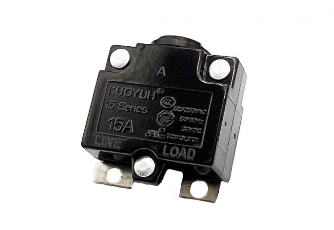 15 Series 15A Push-To-Reset Circuit Breaker
