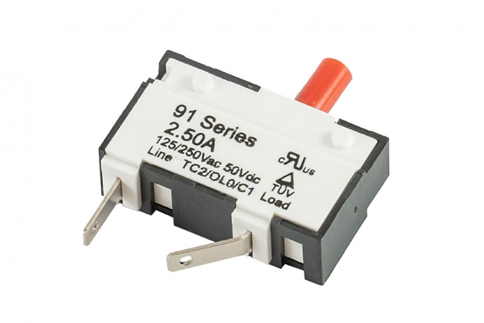 91 Series 2.5 AMP Push Button Reset Circuit Breakers